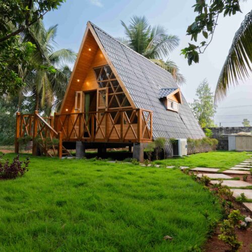 A Frame Cabin – Adu’s Farm Mamallapuram