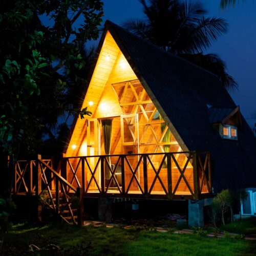 A Frame Cabin – Adu’s Farm Mamallapuram